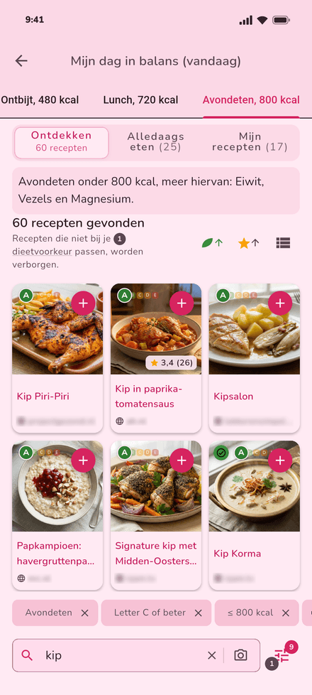Mijn dag in balans: recepten voor het avondeten onder 800 kcal, met meer eiwit, vezels en magnesium